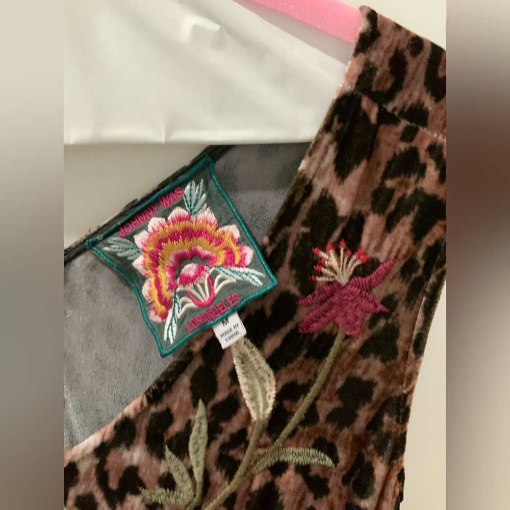 Johnny Was Penelope Maxi/Midi Brown Leopard Print Dress - Picture 5 of 6